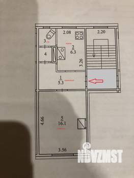 1-к квартира, вторичка, 31м2, 2/2 этаж