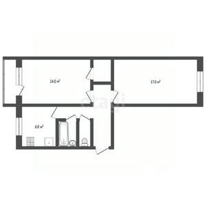 2-к квартира, вторичка, 47м2, 2/5 этаж