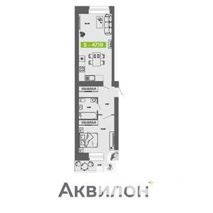 1-к квартира, вторичка, 47м2, 11/11 этаж