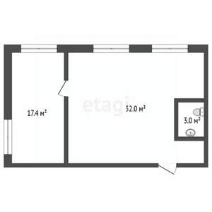 2-к квартира, вторичка, 52м2, 2/5 этаж