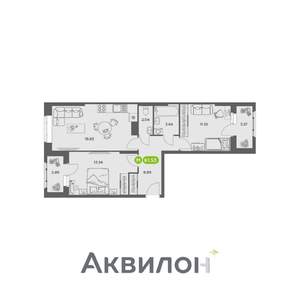 2-к квартира, вторичка, 62м2, 5/16 этаж