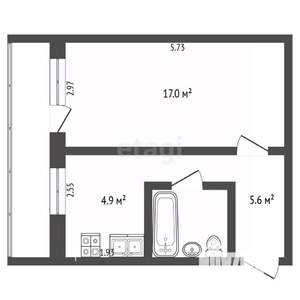 1-к квартира, вторичка, 31м2, 9/9 этаж
