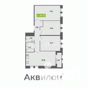3-к квартира, сданный дом, 77м2, 2/4 этаж