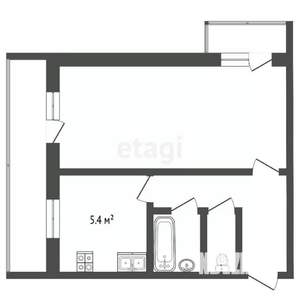 1-к квартира, вторичка, 32м2, 3/9 этаж