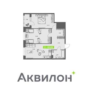 2-к квартира, вторичка, 63м2, 4/8 этаж