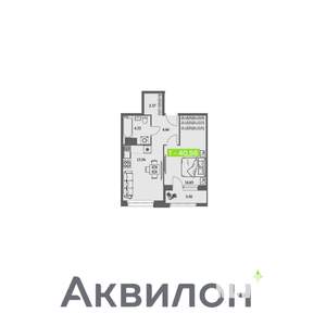 1-к квартира, вторичка, 41м2, 6/11 этаж
