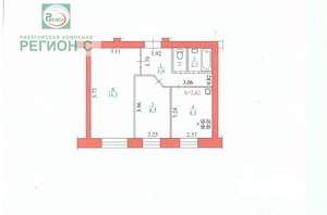 2-к квартира, вторичка, 42м2, 2/4 этаж