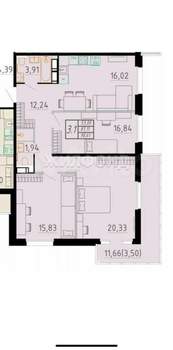 3-к квартира, вторичка, 88м2, 9/11 этаж