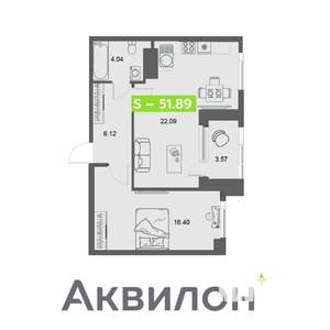 1-к квартира, вторичка, 52м2, 26/32 этаж