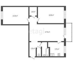 3-к квартира, вторичка, 58м2, 4/5 этаж