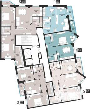 2-к квартира, вторичка, 74м2, 2/13 этаж