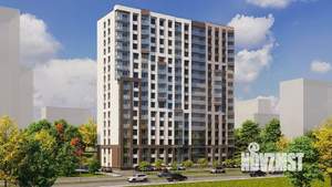 2-к квартира, строящийся дом, 42м2, 15/16 этаж