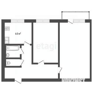 2-к квартира, вторичка, 45м2, 4/9 этаж