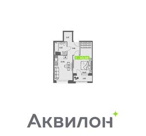 1-к квартира, вторичка, 41м2, 10/11 этаж