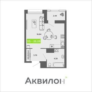Студия квартира, вторичка, 26м2, 5/16 этаж