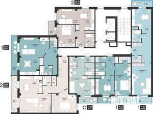 1-к квартира, вторичка, 52м2, 2/13 этаж
