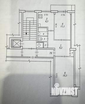2-к квартира, вторичка, 47м2, 9/9 этаж
