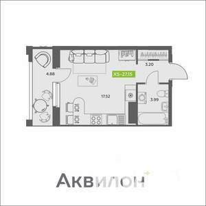 Студия квартира, вторичка, 27м2, 12/16 этаж