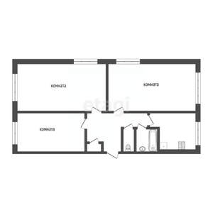 3-к квартира, вторичка, 61м2, 1/5 этаж