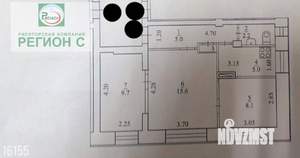 3-к квартира, вторичка, 46м2, 2/2 этаж