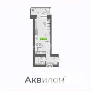 Студия квартира, вторичка, 28м2, 9/11 этаж