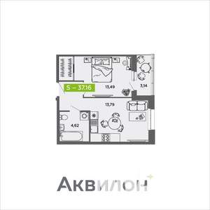 1-к квартира, вторичка, 37м2, 2/16 этаж