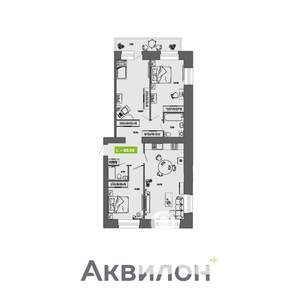 3-к квартира, вторичка, 89м2, 1/11 этаж