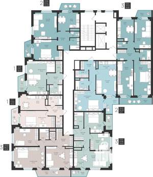 2-к квартира, строящийся дом, 59м2, 3/16 этаж