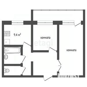2-к квартира, вторичка, 54м2, 5/9 этаж