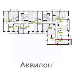 Студия квартира, сданный дом, 26м2, 13/16 этаж