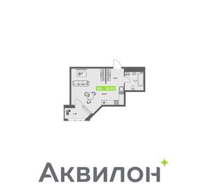 Студия квартира, вторичка, 36м2, 2/8 этаж