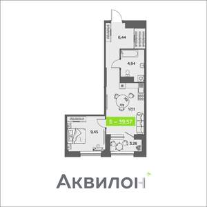 1-к квартира, вторичка, 40м2, 16/16 этаж