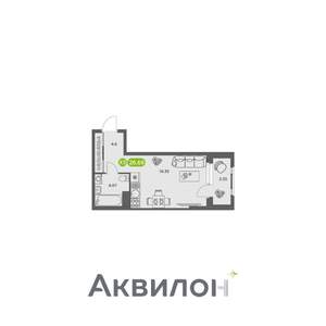 Студия квартира, вторичка, 27м2, 6/16 этаж