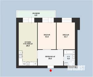 3-к квартира, вторичка, 61м2, 6/9 этаж