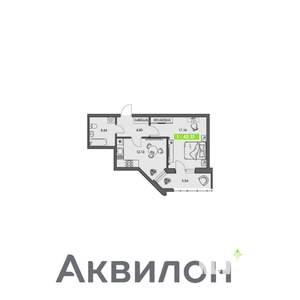 1-к квартира, вторичка, 43м2, 2/8 этаж