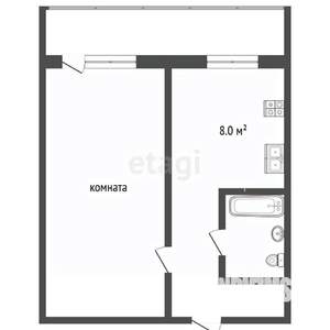 1-к квартира, вторичка, 35м2, 2/9 этаж