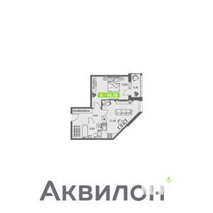 2-к квартира, вторичка, 47м2, 2/8 этаж