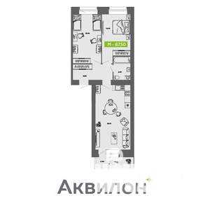 2-к квартира, вторичка, 68м2, 2/11 этаж