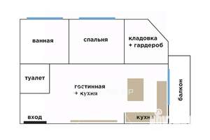 2-к квартира, вторичка, 60м2, 7/14 этаж