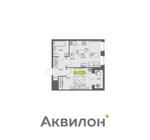 1-к квартира, вторичка, 40м2, 2/16 этаж