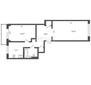 2-к квартира, вторичка, 46м2, 4/9 этаж