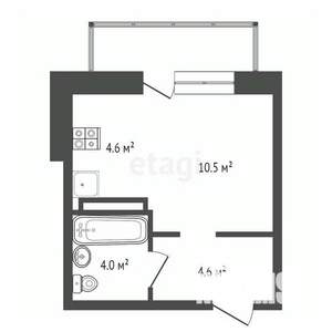 Студия квартира, вторичка, 24м2, 5/16 этаж