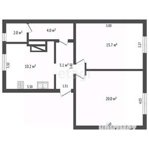 2-к квартира, вторичка, 58м2, 1/2 этаж