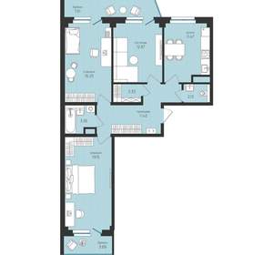 Студия квартира, строящийся дом, 82м2, 5/16 этаж