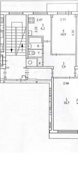 2-к квартира, вторичка, 46м2, 6/9 этаж
