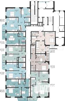 2-к квартира, вторичка, 54м2, 1/16 этаж