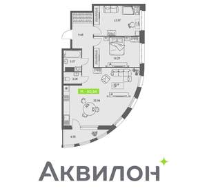 2-к квартира, вторичка, 81м2, 5/11 этаж