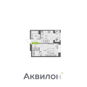 1-к квартира, вторичка, 35м2, 3/16 этаж