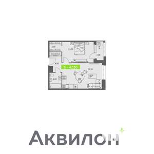 1-к квартира, вторичка, 47м2, 10/11 этаж