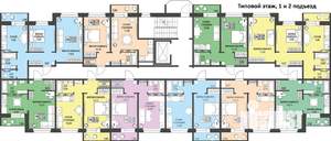 2-к квартира, строящийся дом, 51м2, 8/9 этаж